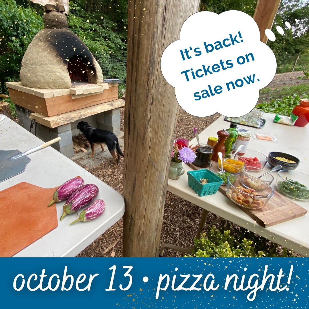 🍕 Pizza Night is Back! 🍕

Join us Thursday, October 13, for our popular Wood-Fired Pizza Night and Cob Oven Demonstration.
 
This event is a fundraiser for Seacoast Eat Local and is hosted by @fatpeachfarm in Madbury. With two eating times at 5:30pm and 7pm, this will be a fun and engaging dining experience. 

Participants will:
👉 Learn the basics of cob oven construction and baking
👉 Enjoy a delicious pizza full of fresh garden produce
👉 Tour and hang out on the farm including relaxing in the geodesic dome greenhouse and riding on the tree swing! 

There will be enough pizza for each person to have a full meal. BYOB.

Location: 181 Drew Rd, Madbury, NH 
Time: 5-8 pm
Price: Sliding scale starting at $20
Notes: This is an outdoor event. Please dress accordingly and bring any items you need to be comfortable outside. Parking is available onsite, with overflow parking across the street at Green Acres Stables. There is a bathroom onsite. 

We hope you can join us!

#pizzanight 
#seacoastnh 
#madburynh 
#nheatslocal
#farmparty
#localfood 
#coboven