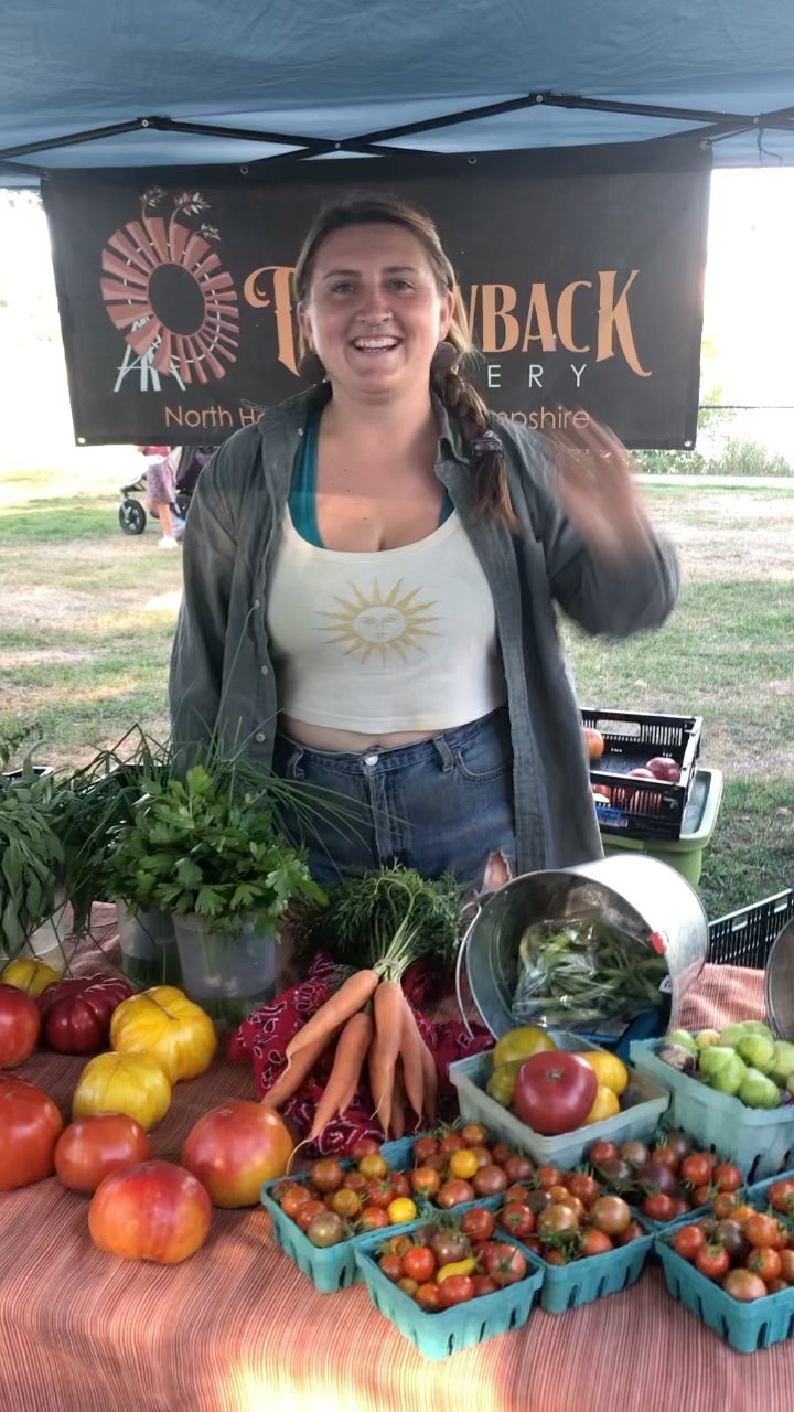 Meet Meredith from Throwback Brewery and Hobbs Farm! They have tomatoes and beer and garlic and lemon grass and all sorts of local deliciousness! Catch them at the Portsmouth Market on Saturday too!
