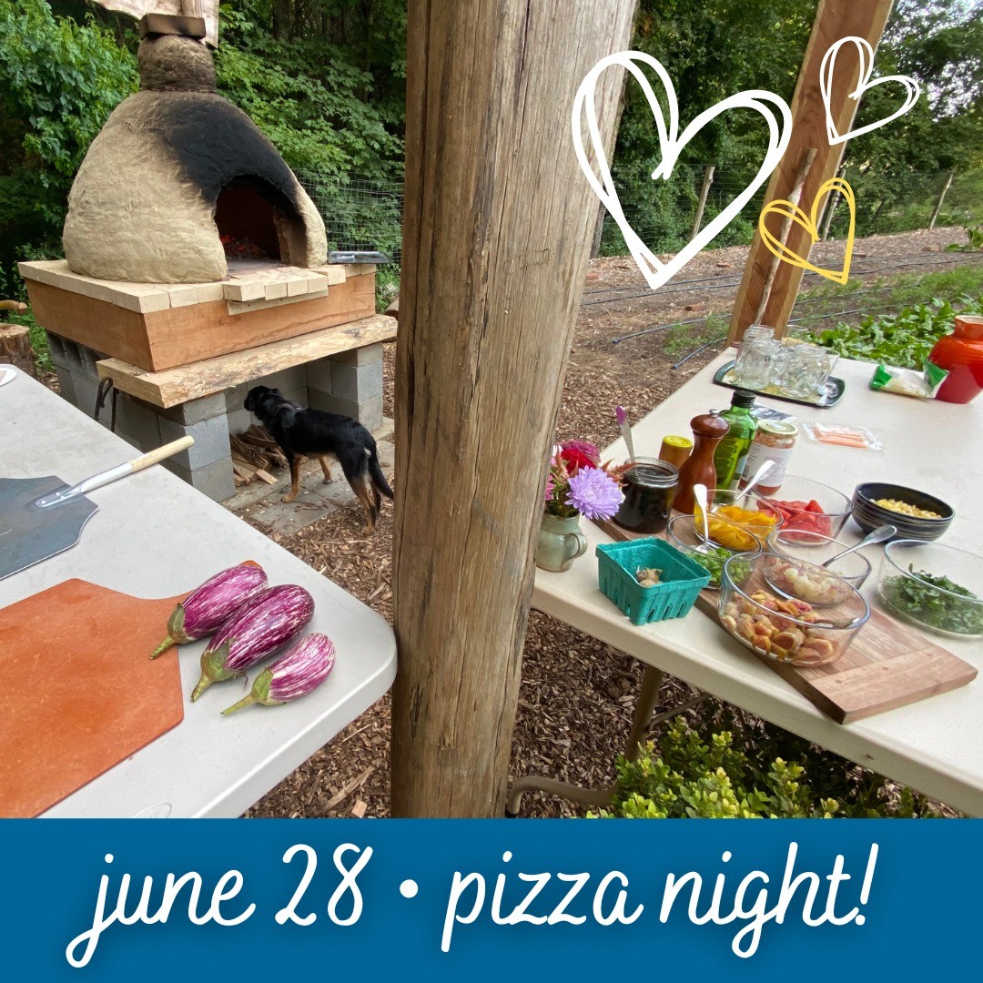 **NEW DATE ALERT**

Our outdoor cob oven pizza-making night has been rescheduled to June 28! This event is a fundraiser for Seacoast Eat Local and is hosted by @fatpeachfarm in Madbury. 

During the evening, attendees will learn the basics of cob oven construction and use, how to make dough from scratch, and enjoy wood-fired pizza with fresh garden produce (including figs, beets, shallots, and herbs). YUM!

Participants can tour the farm, relax in the geodesic dome greenhouse, and take a ride on the tree swing after pizza-making. Beer from @thrwbck will also be available. There will be enough pizza for each person to have a full meal.

This event is capped at 24 attendees. Purchase tickets and learn via our LinkTree (in bio) or at bit.ly/pizzanight2022

Hope to see you there!

#localfood
#coboven
#pizzanight
#seacoastnh
#farmlife
#madburynh 
#farmevent 
#pizzaparty